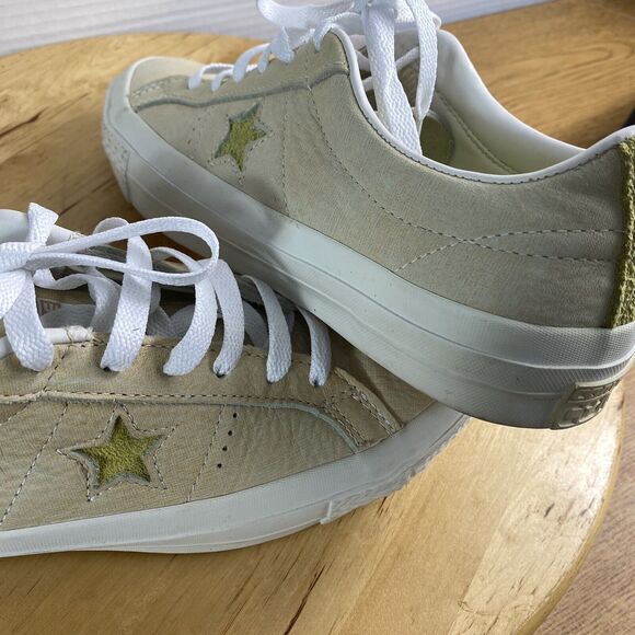 Converse One Star Ox Skate Shoes Sneakers Leather Bitter Lemon/White M-6  W-7.5 - Picture 11 of 11